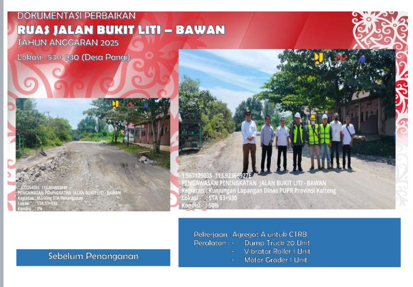 Pemprov Kalteng Respons Cepat Kebutuhan Akses, Jalan Palangka Raya – Kuala Kurun Ditangani Tiga Paket