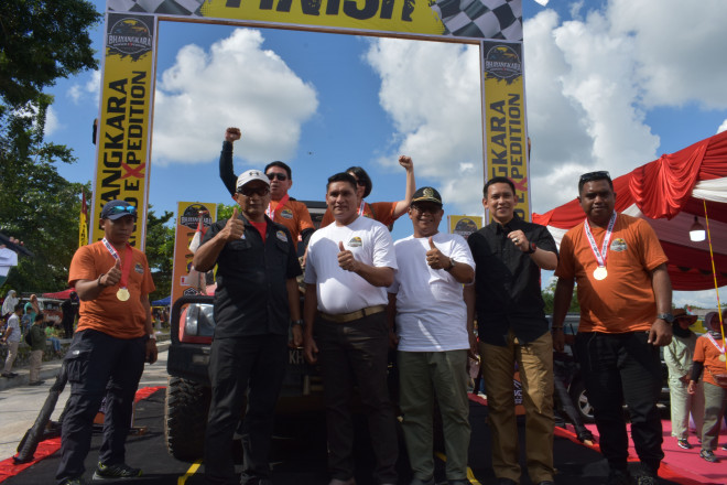 Tiba di Pangkalan Bun, 250 Peserta Offroad Bhayangkara Borneo Expedition Disambut Kapolda Kalteng