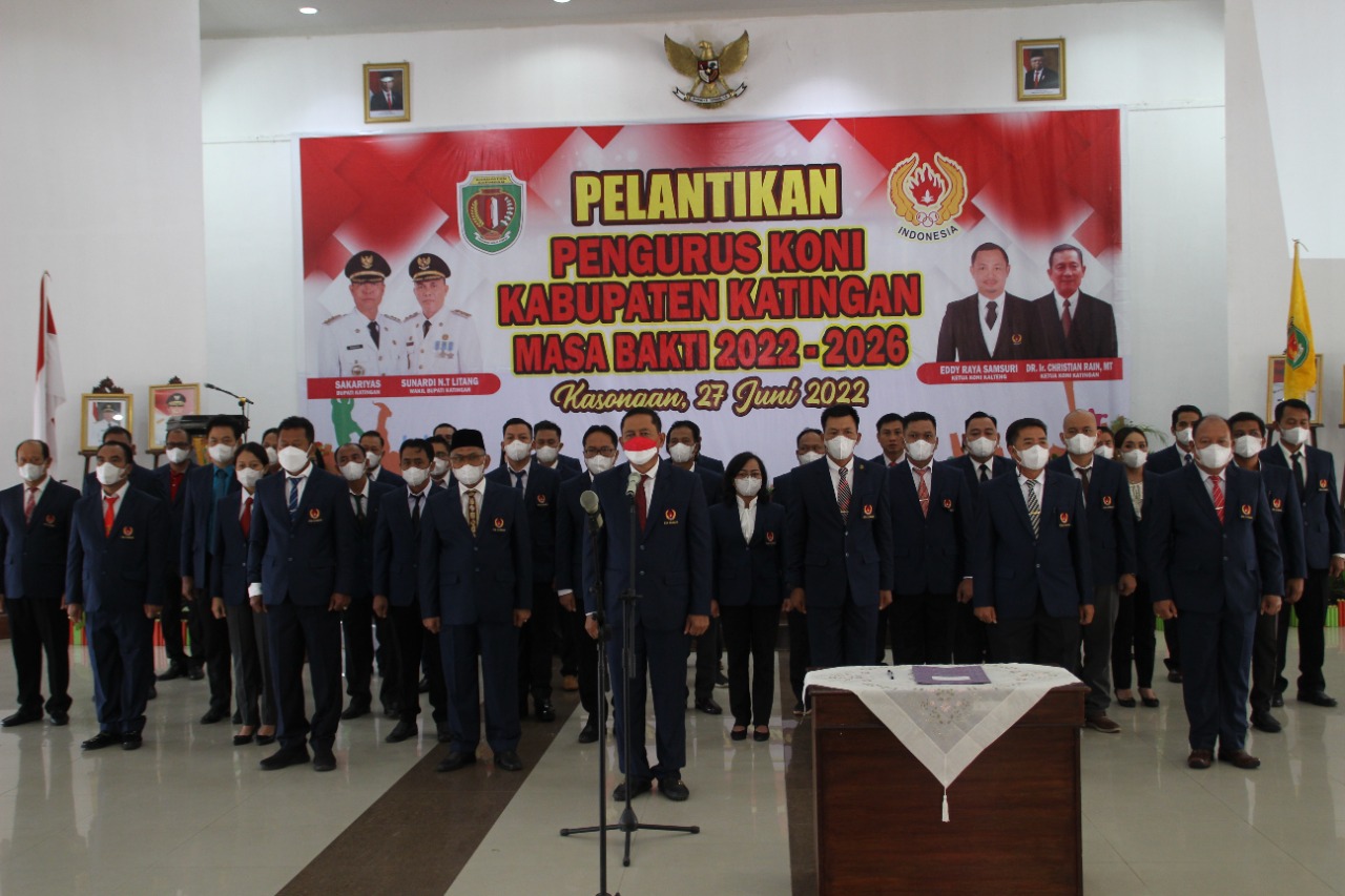 Bupati Harapkan Pelantikan Pengurus KONI Kabupaten Katingan Masa Bakti 2022-2026 sebagai Momentum Meningkatkan Prestasi Olahraga