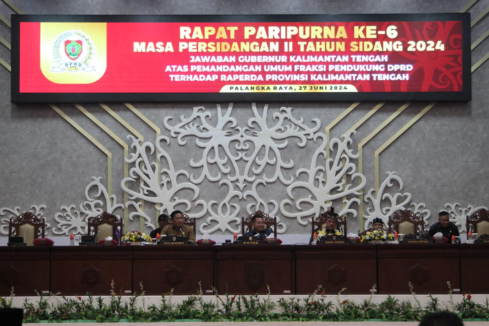 Hadiri Rapur ke-6, Wagub H. Edy Pratowo Sampaikan Pidato Jawaban Atas Pemandangan Umum Fraksi Pendukung DPRD Prov. Kalteng