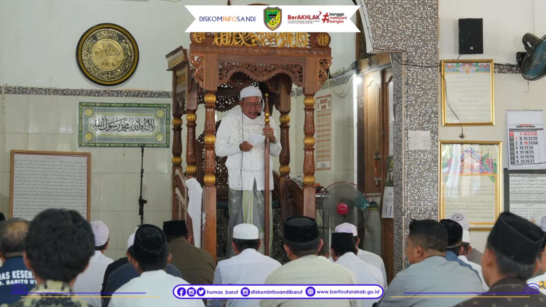 Safari Jumat di Gunung Purei, Bupati Barito Utara Tekankan Pentingnya Percepatan Pengerjaan Infrastruktur