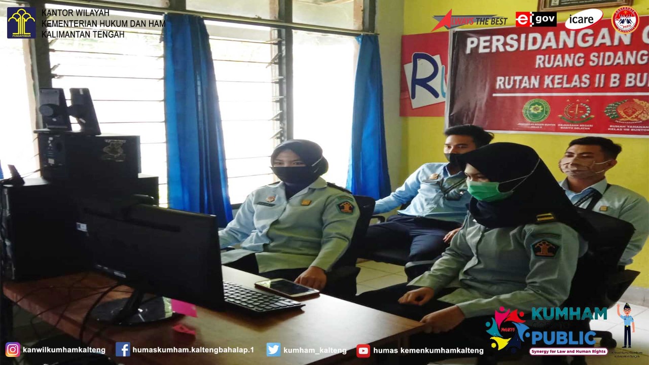 Rutan Buntok Ikuti Teleconference Optimalisasi Pelayanan Publik