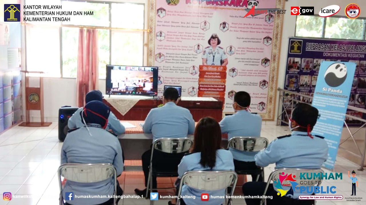 Optimalisasi SP4N-LAPOR dan SIPPN Rupbasan Kelas I Palangka Raya Ikuti Kegiatan Teleconference