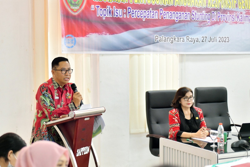 Kepala Bappedalitbang Prov. Kalteng Sampaikan Arah Kebijakan Percepatan Penanganan Stunting Di Prov. Kalteng