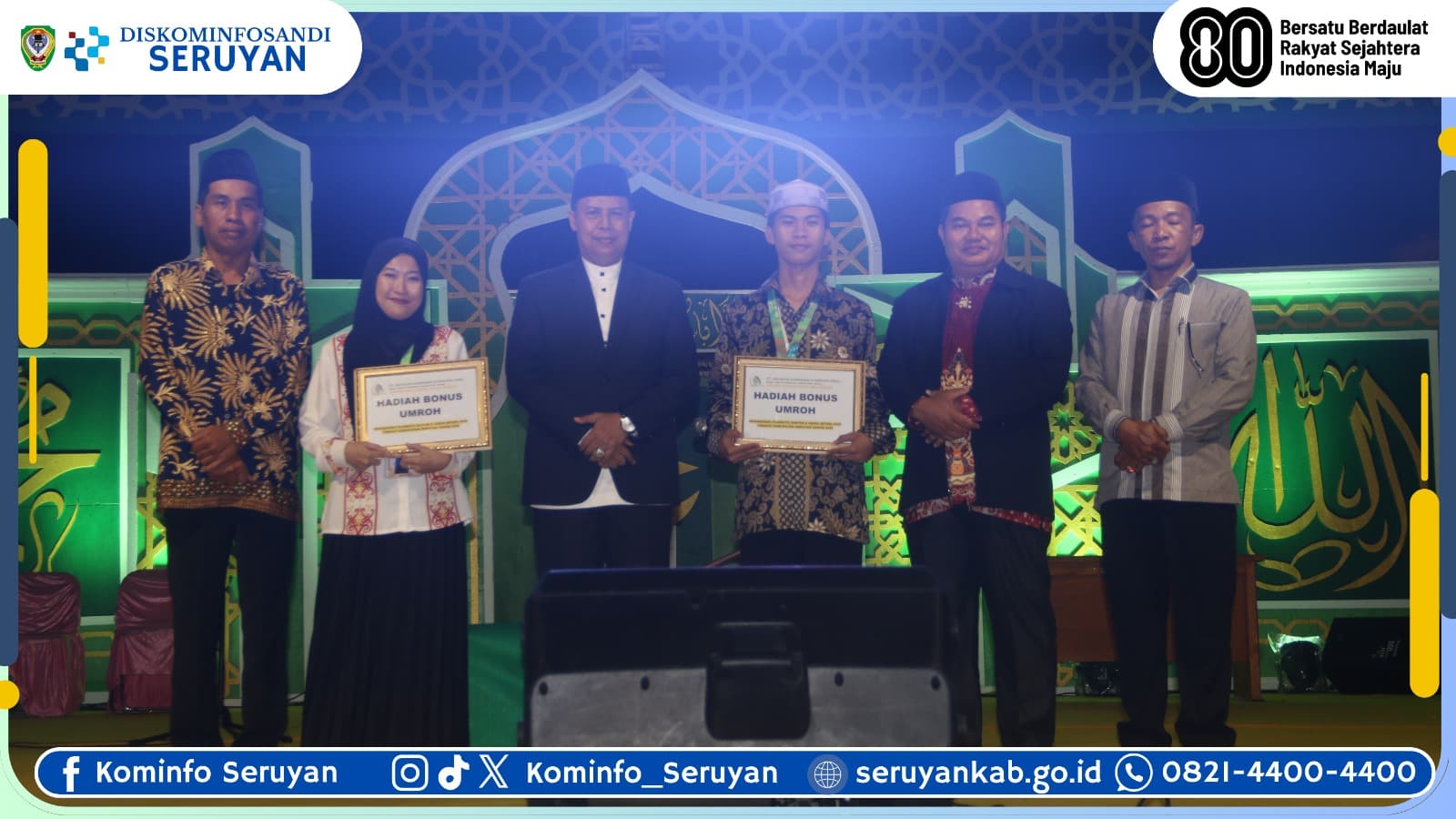 Wakil Bupati Seruyan: MTQ dan Festival Qasidah Bentuk Generasi Muda Religius dan Berakhlak Mulia