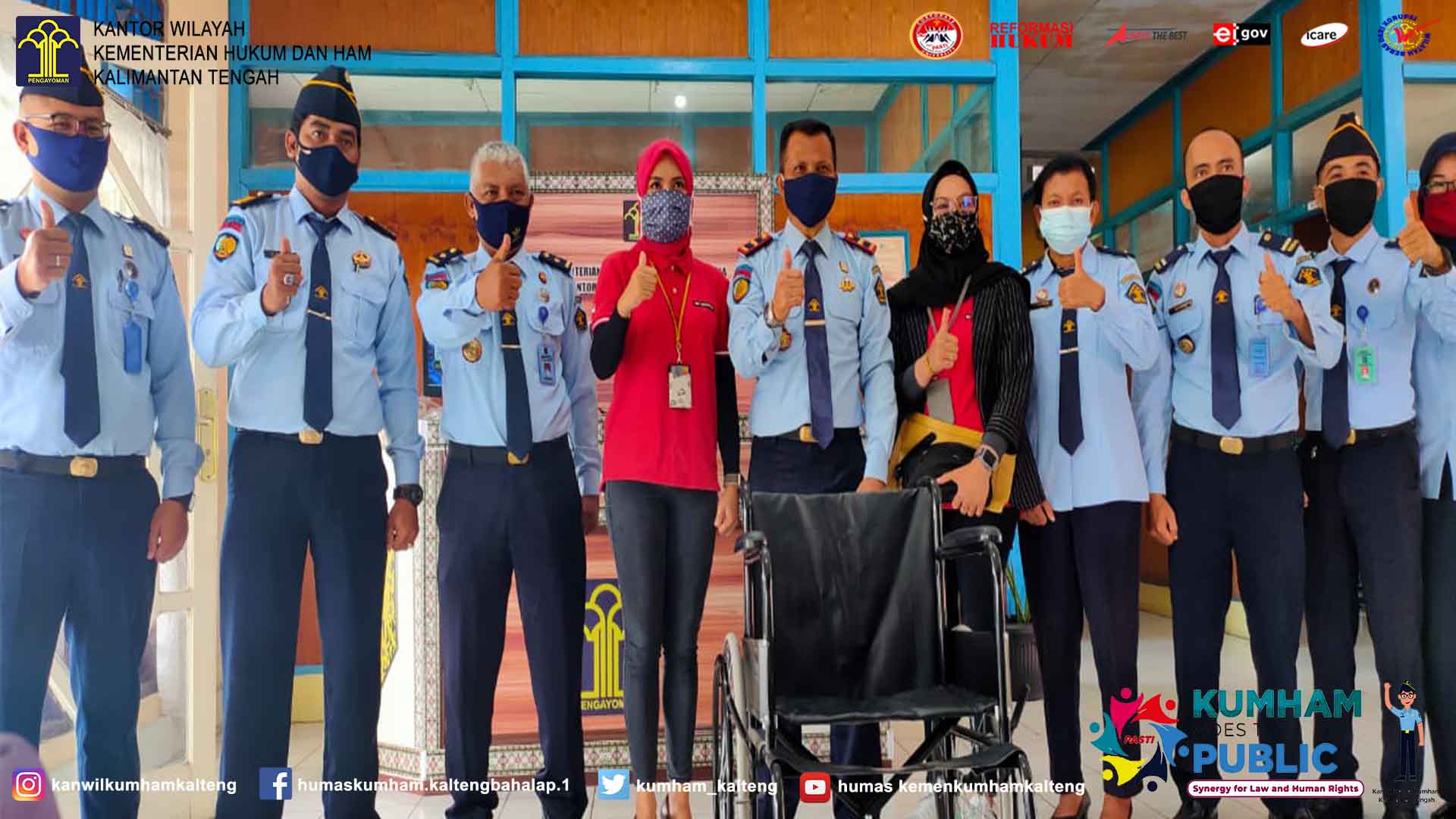 Optimalkan Sarana Pendukung, Bapas Muara Teweh Terima Kursi Roda Dari BRI