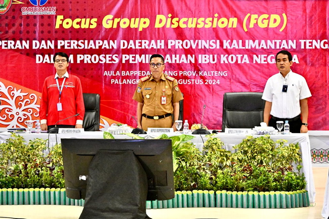 Kepala Bappedalitbang Wakili Sekda Hadiri FGD Peran dan Persiapan Provinsi Kalimantan Tengah dalam Proses Pemindahan Ibu Kota Negara