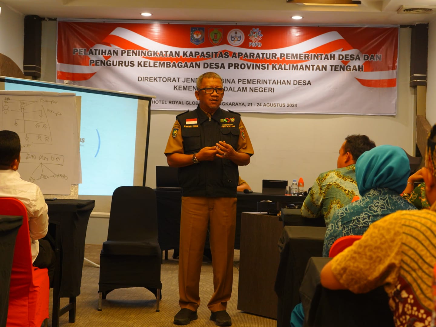 Kaban Kesbangpol Prov. Kalteng Tekankan Pentingnya Falsafah Huma Betang bagi Aparatur Pemerintah Desa dan Pengurus Kelembagaan Desa