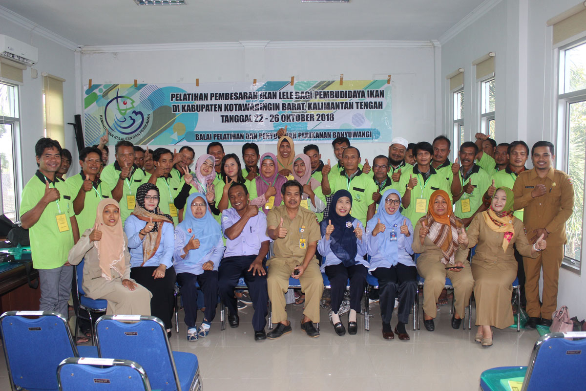 BPPP Banyuwangi dan Dinas Perikanan Kobar Gelar Pelatihan Budidaya Ikan Lele 