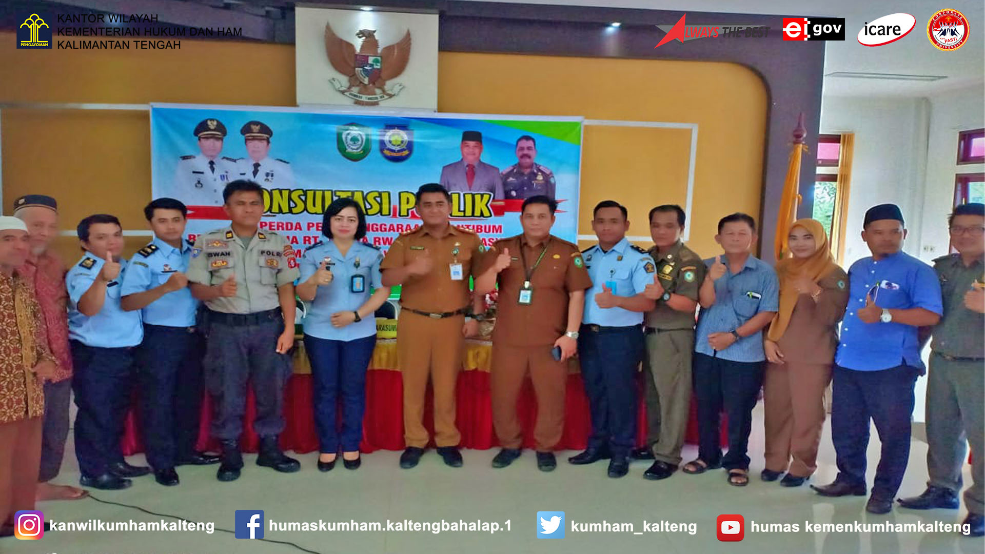 Bekerja Sama Dengan Pemkab Kotim, Kanwil Kemenkumham Kalteng Adakan Kegiatan Konsultasi Publik