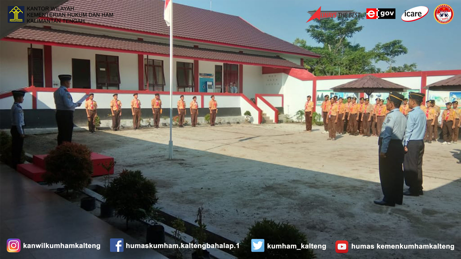 Tanamkan Sikap Bela Negara Dan Rasa Nasionalisme Kepala LPKA Ajak Petugas dan Andikpas Upacara Bendera