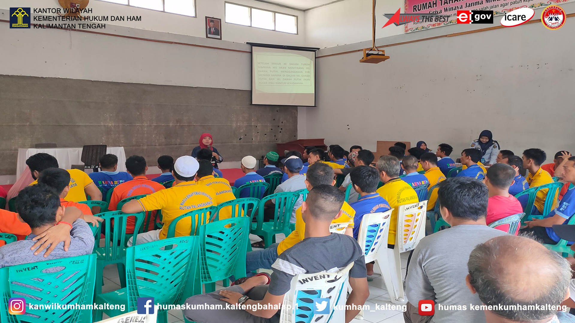 Bekerja Sama Dengan PKBI Rutan Palangka Raya Lakukan Penyuluhan HIV AIDS dan Syphilis Kepada WBP
