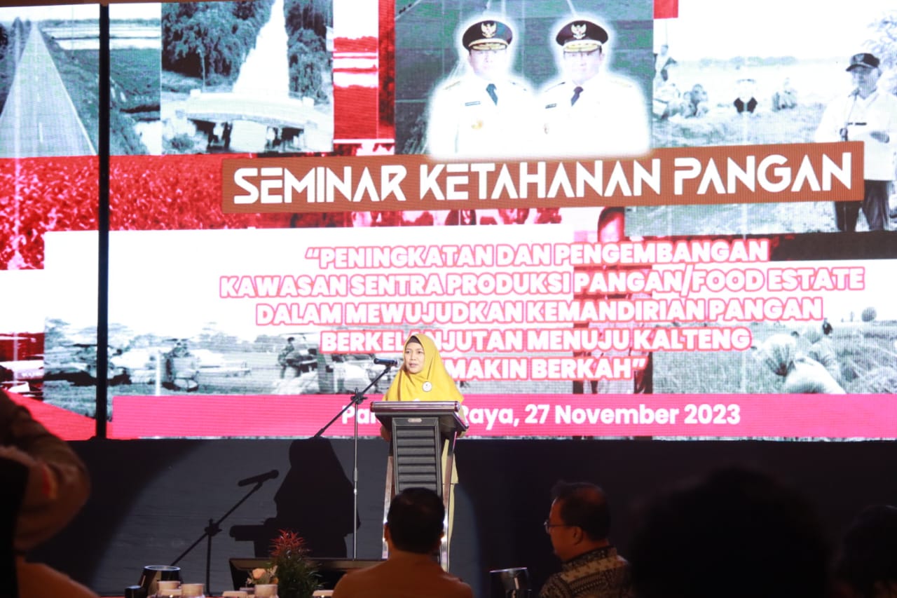Asisten Ekbang Sri Widanarni Buka Seminar Ketahanan Pangan di Provinsi Kalteng Tahun 2023