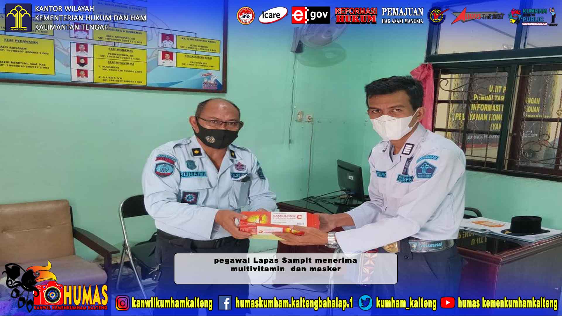 Kalapas Sampit Terus Lakukan Upaya Peningkatan Imunitas Pegawai
