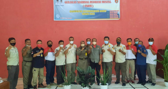 ASN Satpol PP dan Damkar Ikuti Sosialisasi GNRM dari Badan Kesbangpol Kobar