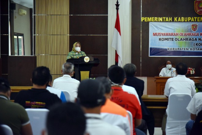 Buka Musorkab Kobar, Bupati Hj Nurhidayah Harap KONI Makin Tangguh Cetak Atlet Berprestasi