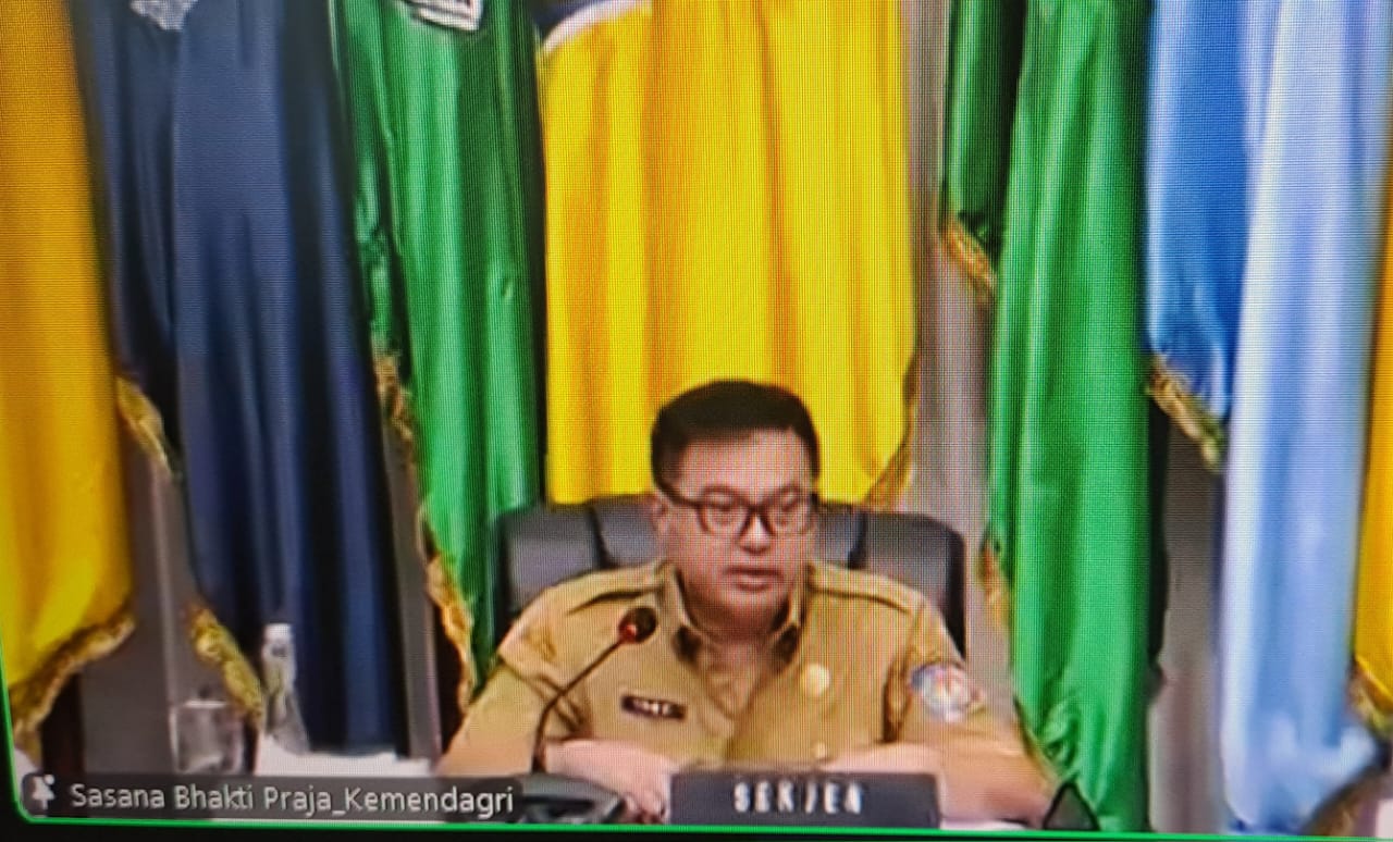 Sahli Gubernur Yuas Elko Hadiri Secara Virtual Rakor Pengendalian Inflasi Perkembangan Harga Minggu ke-4 April 2025 