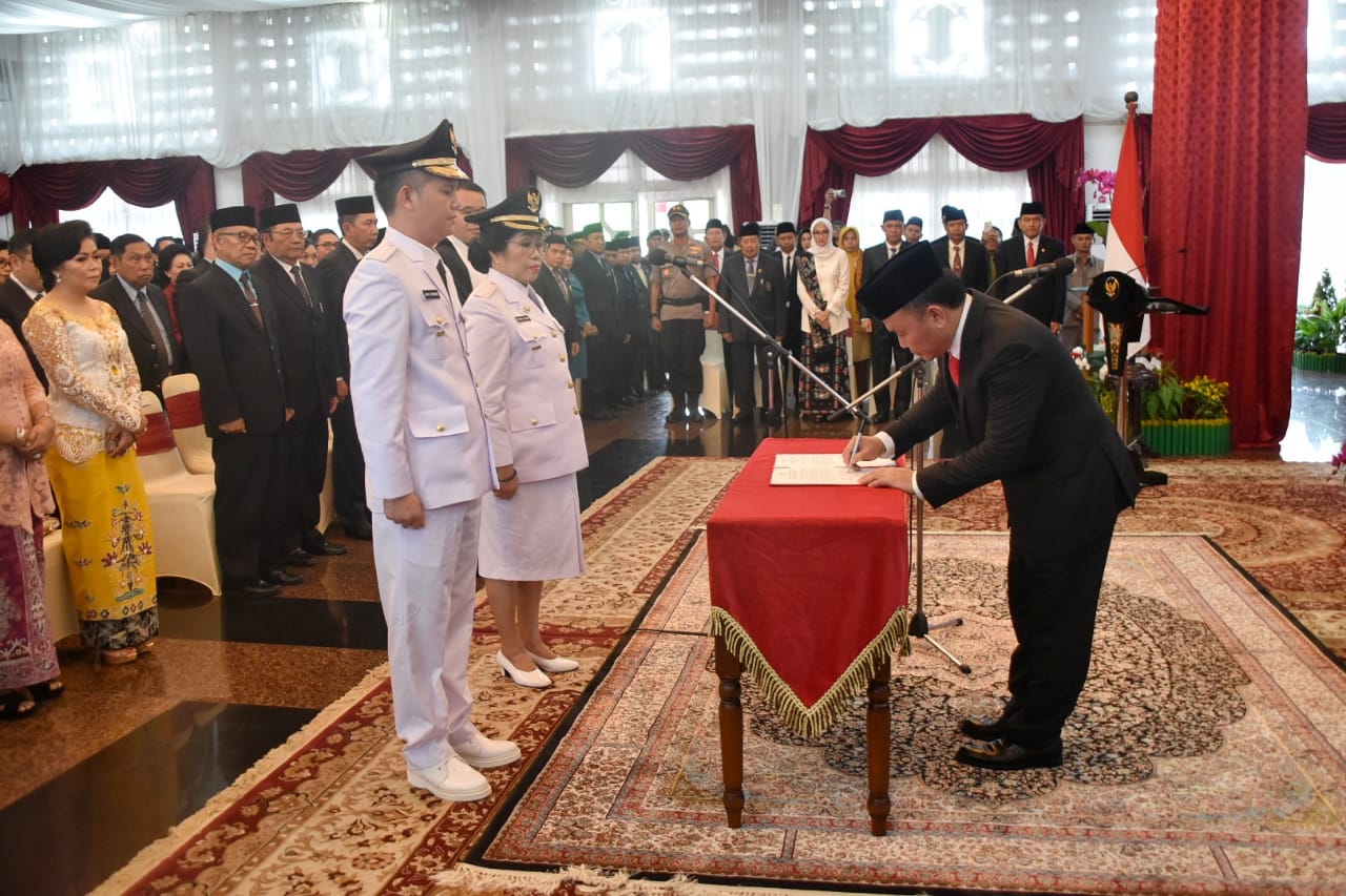Gubernur Kalteng Lantik Bupati-Wabup Terpilih Gunung Mas Periode 2019-2024