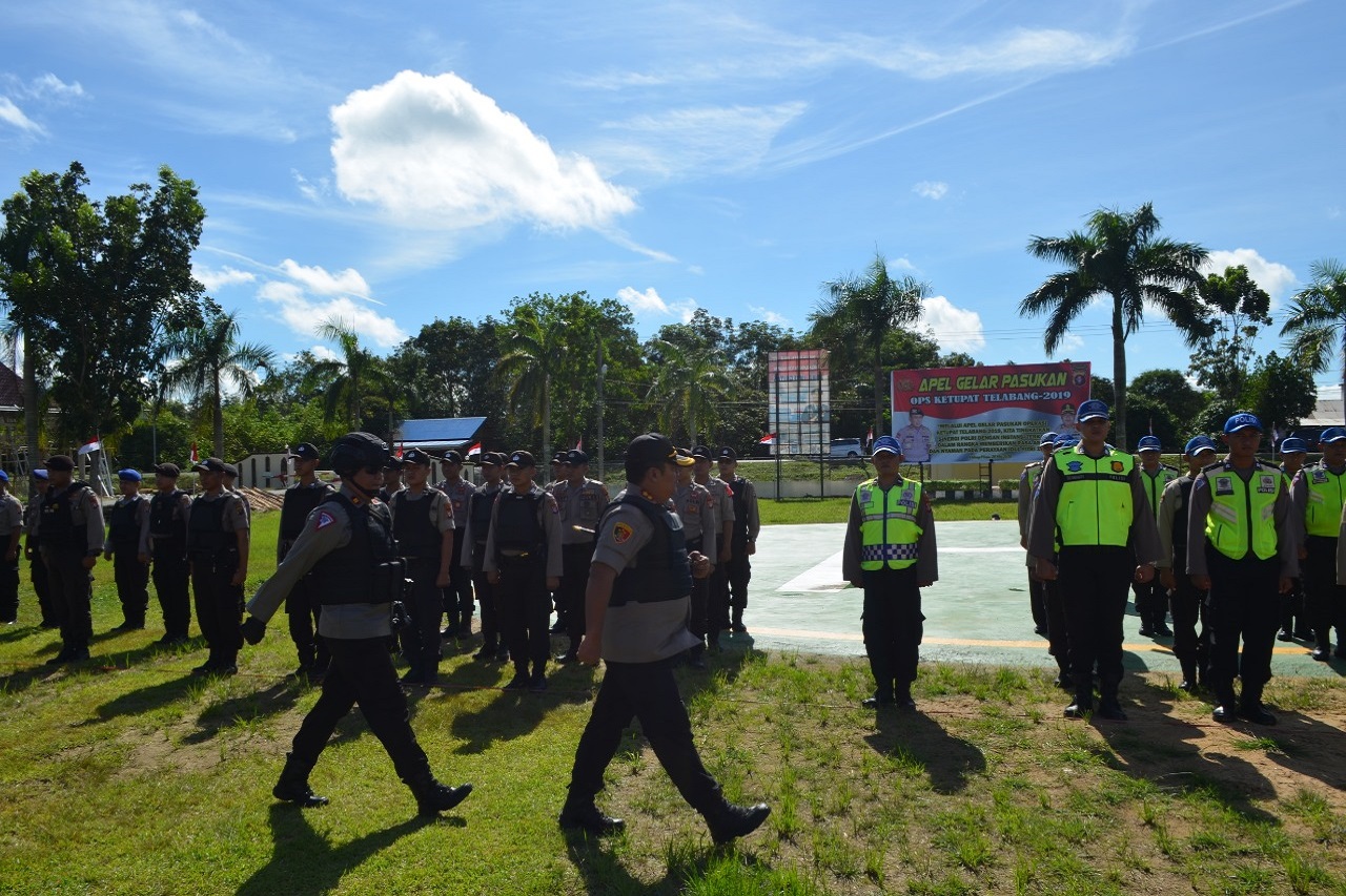 Polres Pulang Pisau Laksanakan Apel Gelar Pasukan Ops Telabang 2019