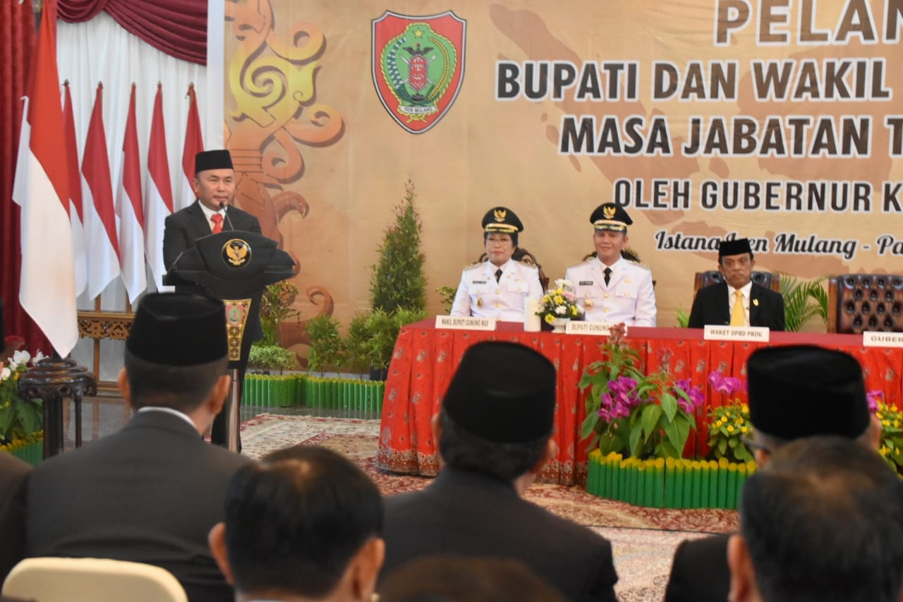 Gubernur : Upayakan Terciptanya Kesejahteraan dan Kemakmuran Masyarakat di Kabupaten Gunung Mas