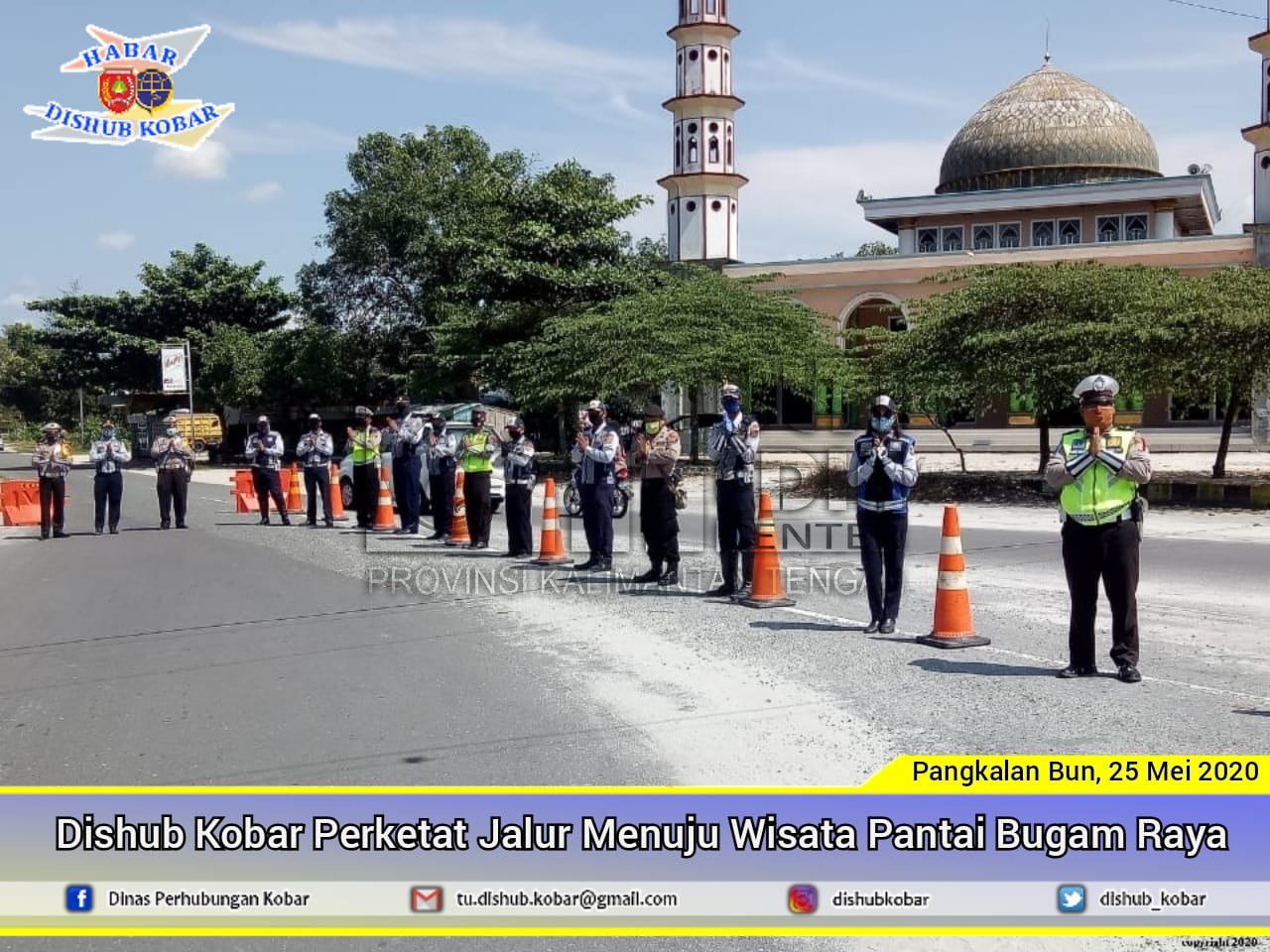 Destinasi Wisata Ditutup Sementara, Dishub Kobar Perketat Jalur Menuju Wisata Pantai Bugam Raya