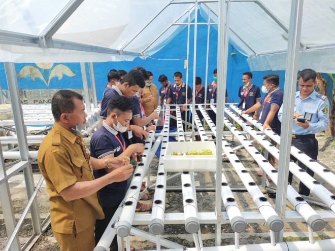 Warga Binaan Lapas Kelas II B Pangkalan Bun Ikuti Pelatihan Agribisnis Hidroponik