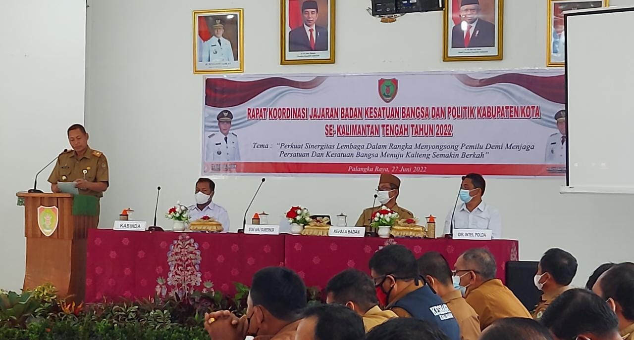 Rakor Badan Kesbangpol se-Kalteng, Pemprov Dorong Peningkatan Peran dan Fungsi Badan Kesbangpol