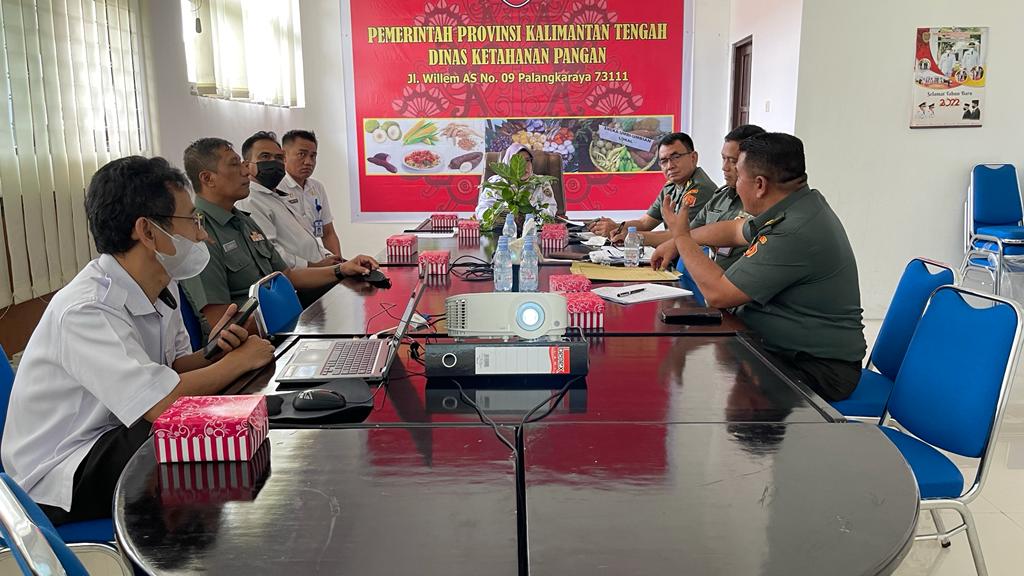 Direktorat Jenderal Strategi Pertahanan Kementerian Pertahanan RI Kunjungan Kerja ke Dinas Ketahanan Pangan Prov. Kalteng