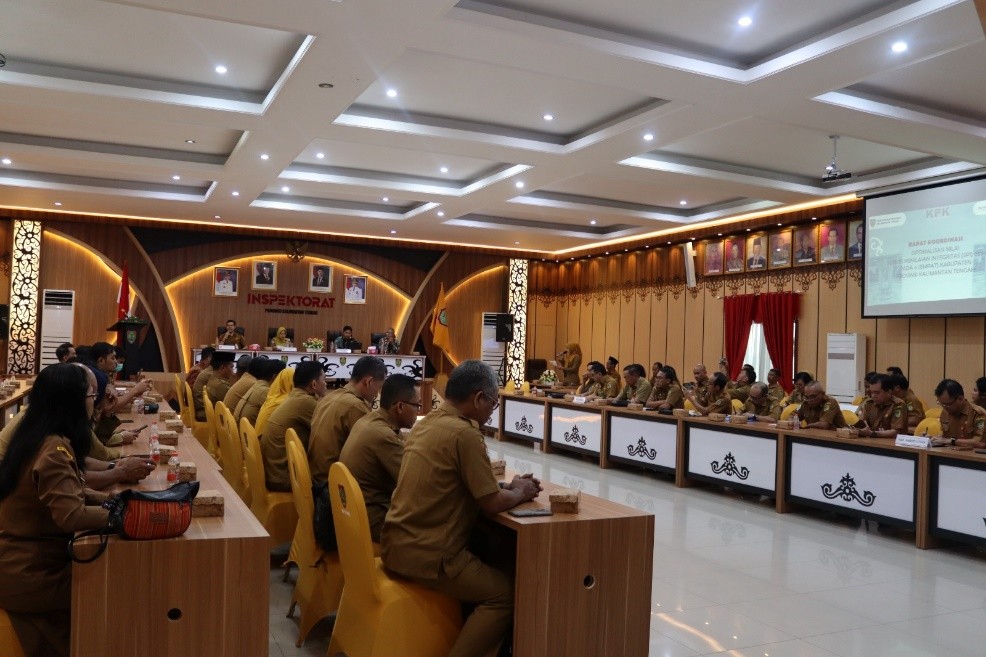 Inspektorat Daerah Prov. Kalteng Bersama KPK RI Gelar Rakor Optimalisasi Nilai Survei Penilaian Integritas