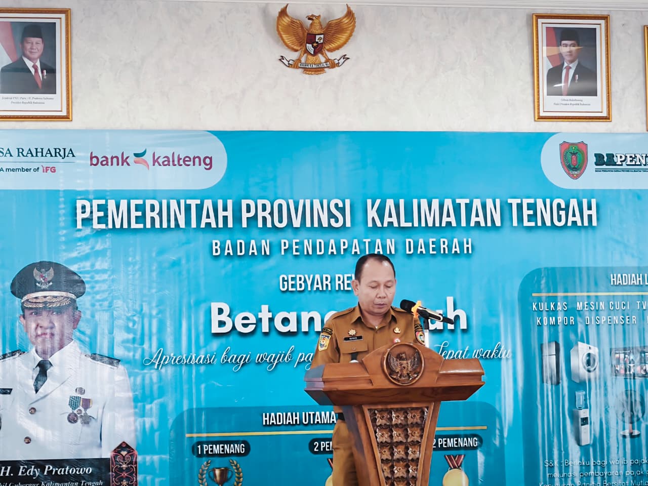 Pemprov Kalteng Apresiasi Wajib Pajak Taat : Gebyar Reward Betang Patuh