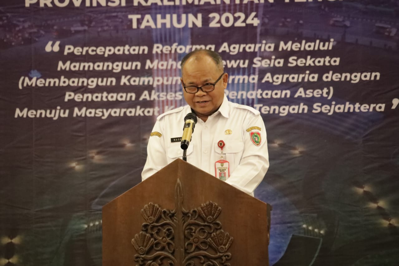 Mewakili Gubernur Kalteng, Asisten Pemkesra Hadiri Rakor Reforma Agraria Prov. Kalteng Tahun 2024