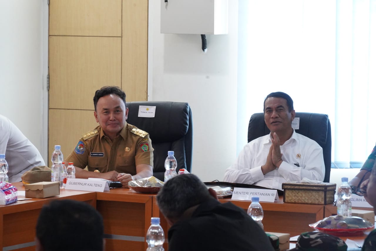Sikapi Ancaman Darurat Pangan Dunia, Gubernur Kalteng dan Mentan Gelar Rakor Optimalisasi Lahan Food Estate