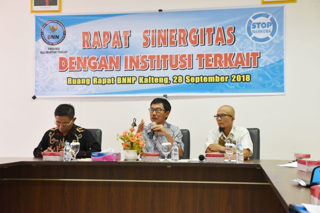 BNN  Kalteng Gelar Rapat Sinergitas Mengenai Perkembangan Penyalahgunaan Narkoba