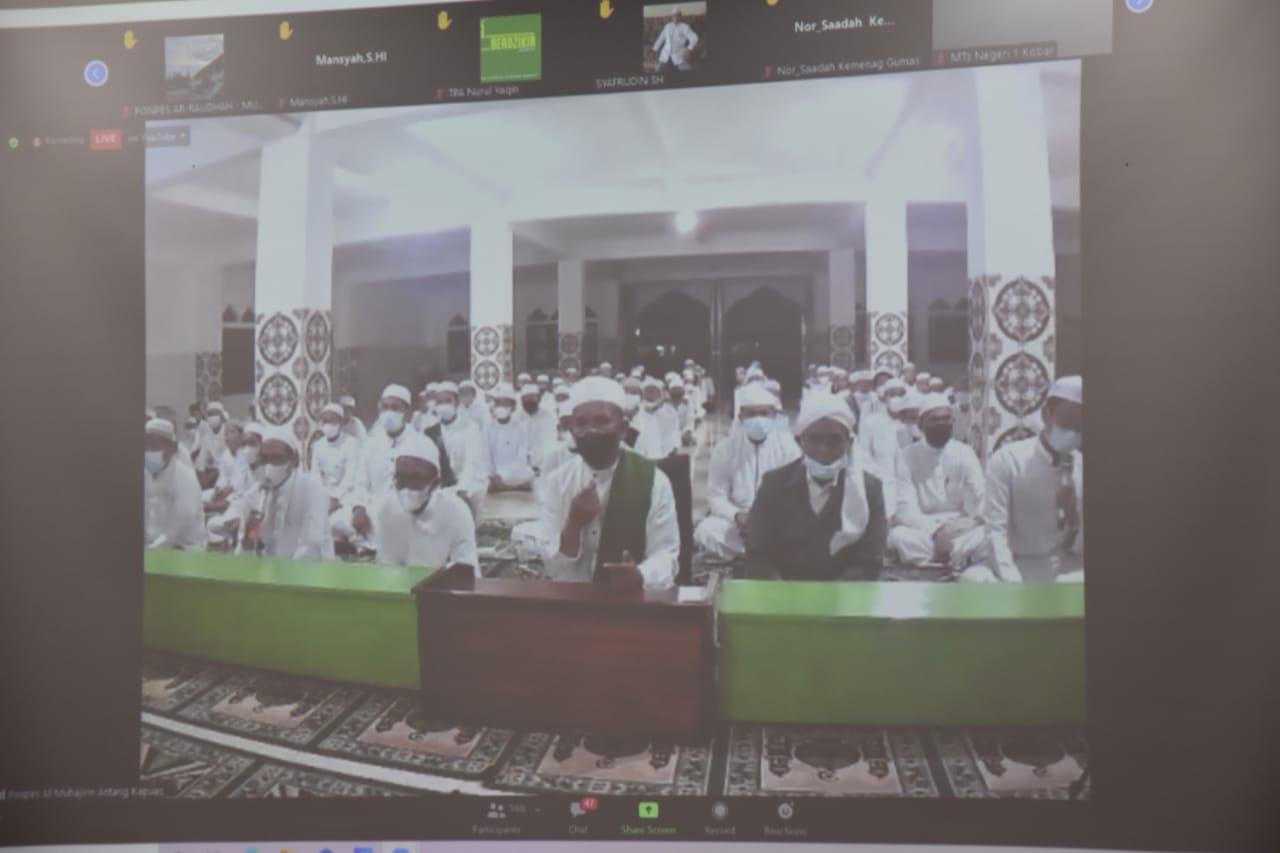 Siaga Jiwa Raga, Wagub Kalteng Ikuti Dzikir Bersama Ponpes se Kalteng Secara Virtual