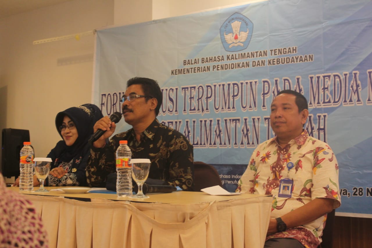 Balai Bahasa Prov. Kalteng gelar Forum Diskusi Terpumpun pada Media Massa se-Kalimantan Tengah
