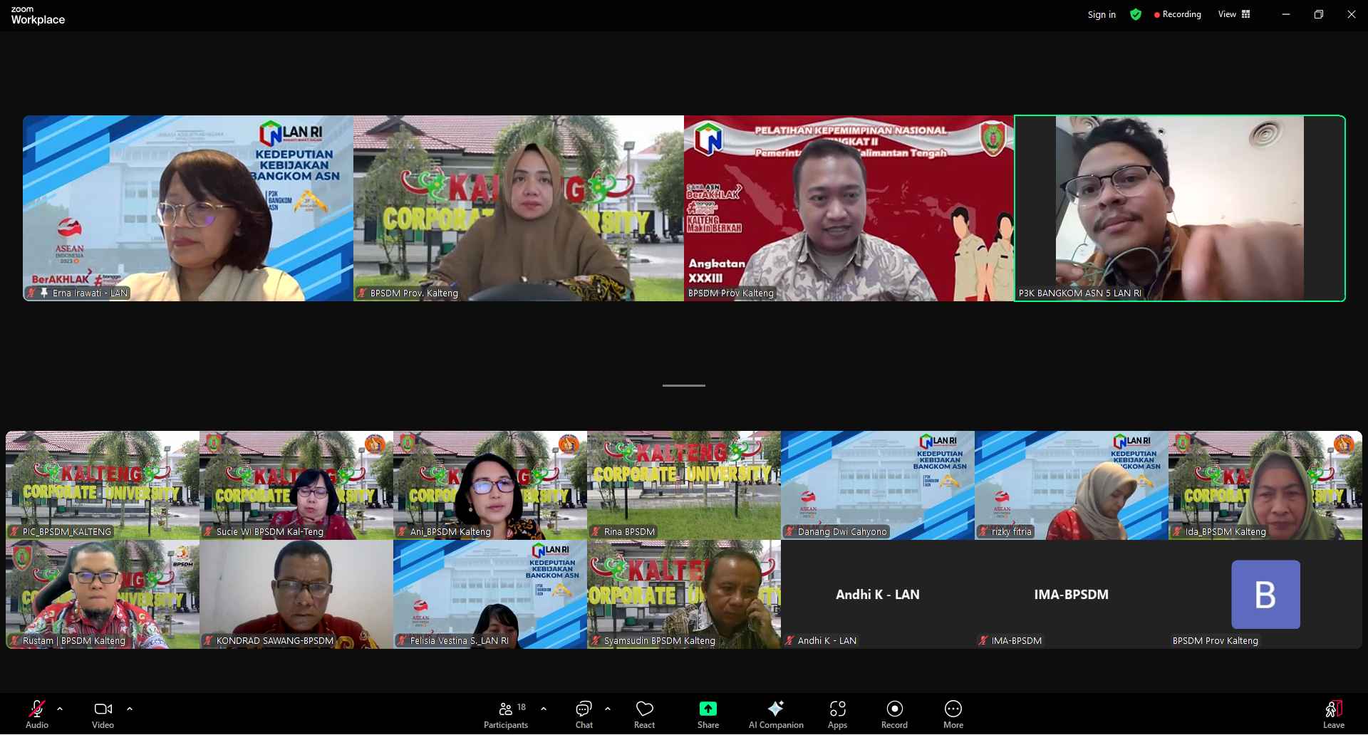 BPSDM Kalteng dan LAN RI Gelar Rapat Persiapan PKN Klasikal Tahap III