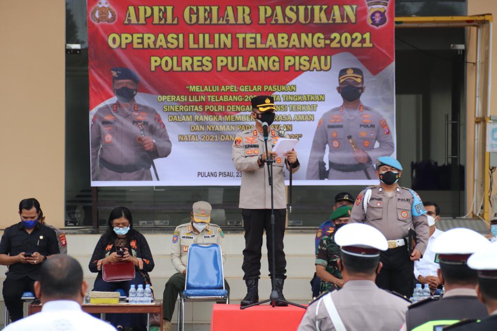 Polres Pulang Pisau Gelar Apel Pasukan Operasi Lilin Telabang 2021