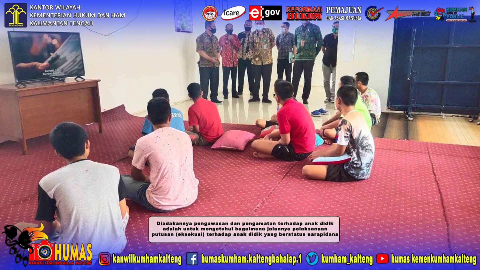 Tim Pengawasan dan Pengamatan Pengadilan Negeri Kasongan Kelas II Kunjungi LPKA Kelas II Palangka Raya