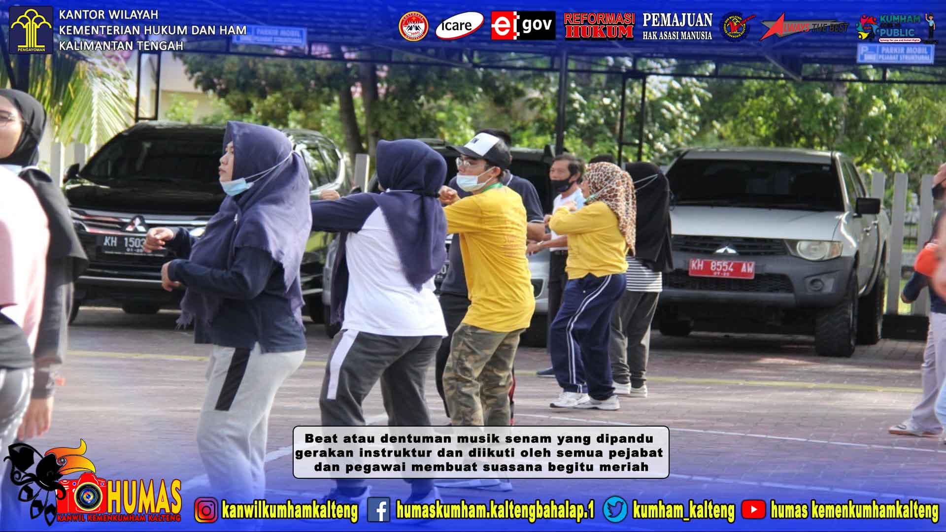 Senam Pagi, Cara Pegawai Imigrasi dan PPNPN Jaga Kebugaran Tubuh