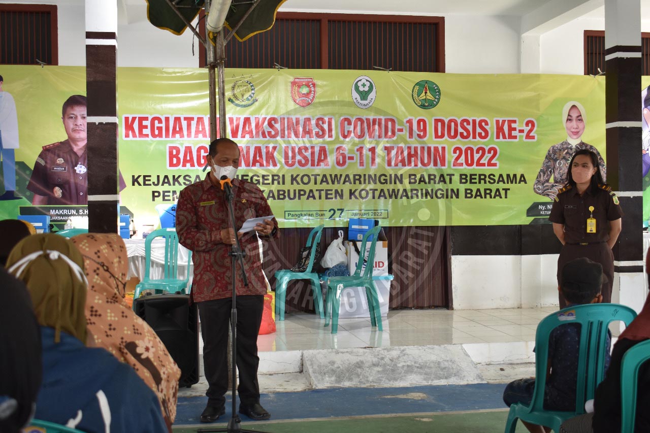 Dukung Percepatan Vaksinasi Covid-19, Kejari Kobar Gelar Vaksinasi bagi Anak Usia 6-11 Tahun