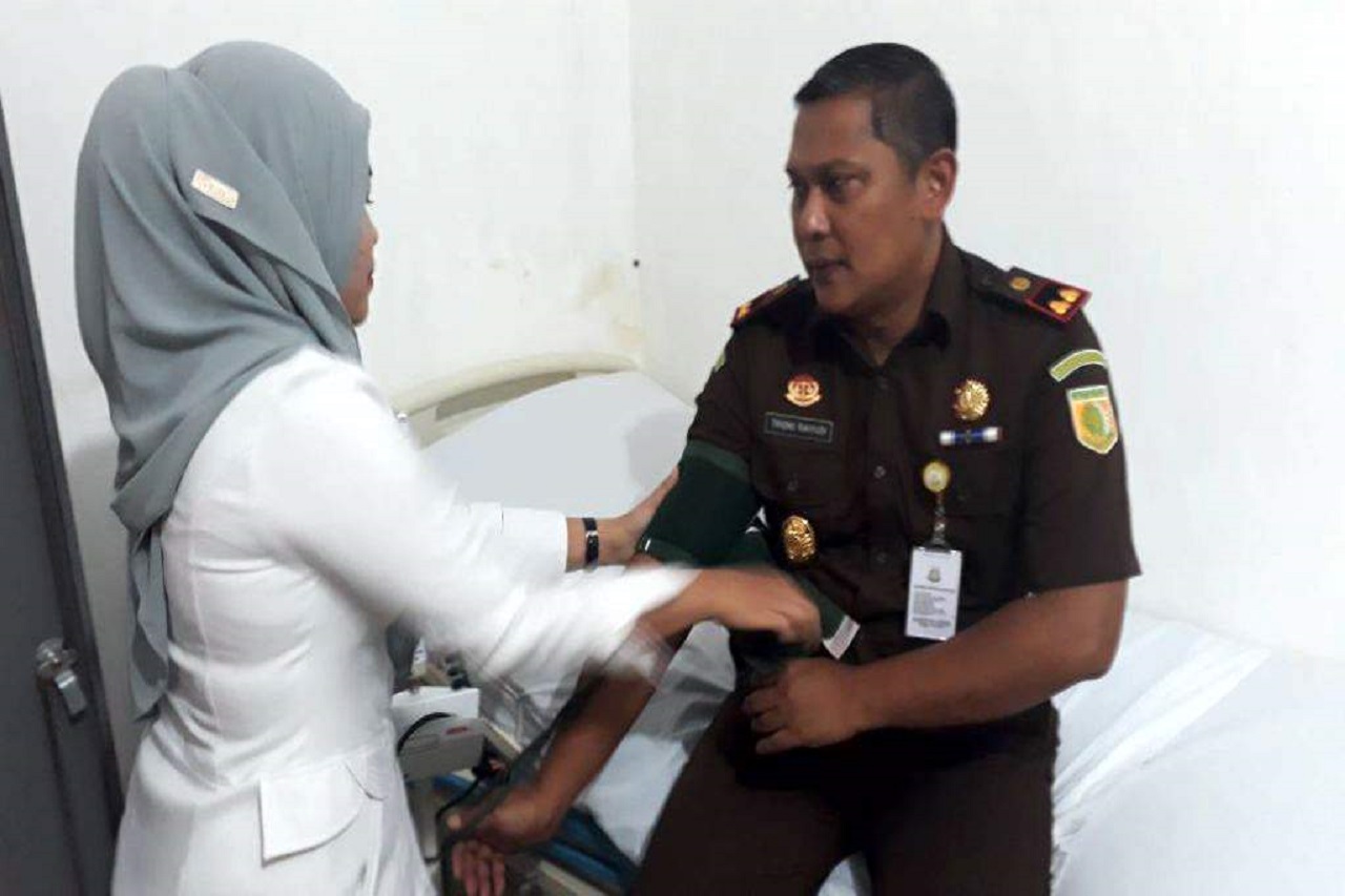 Pastikan Kondisi Kesehatan, Pegawai Kejari Pulang Pisau Jalani Medical Check Up
