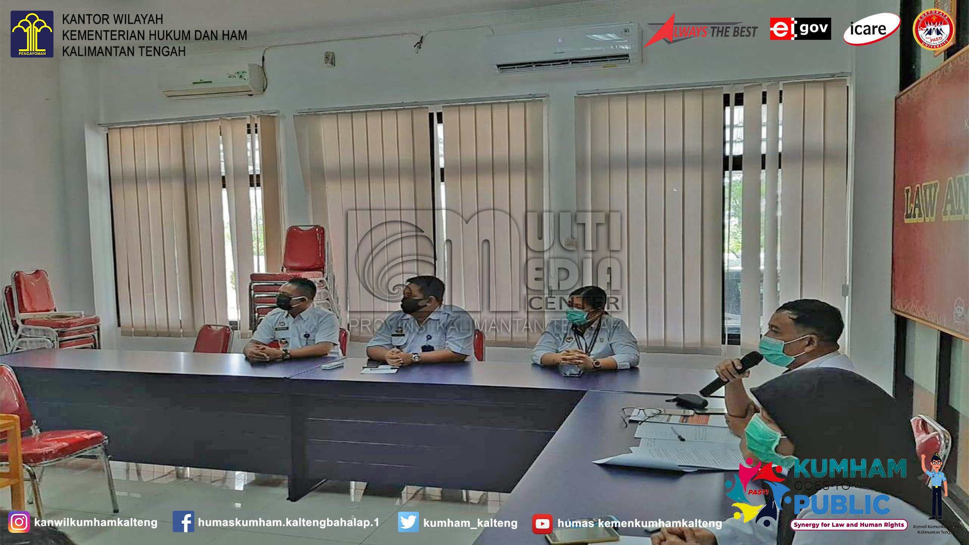 Lapas Palangka Raya Ikuti Rapat Hasil Kajian HAM Via Teleconference 