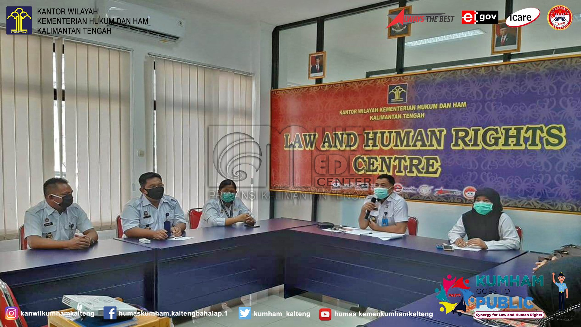Lapas Palangka Raya Ikuti Rapat Hasil Kajian HAM Via Teleconference 
