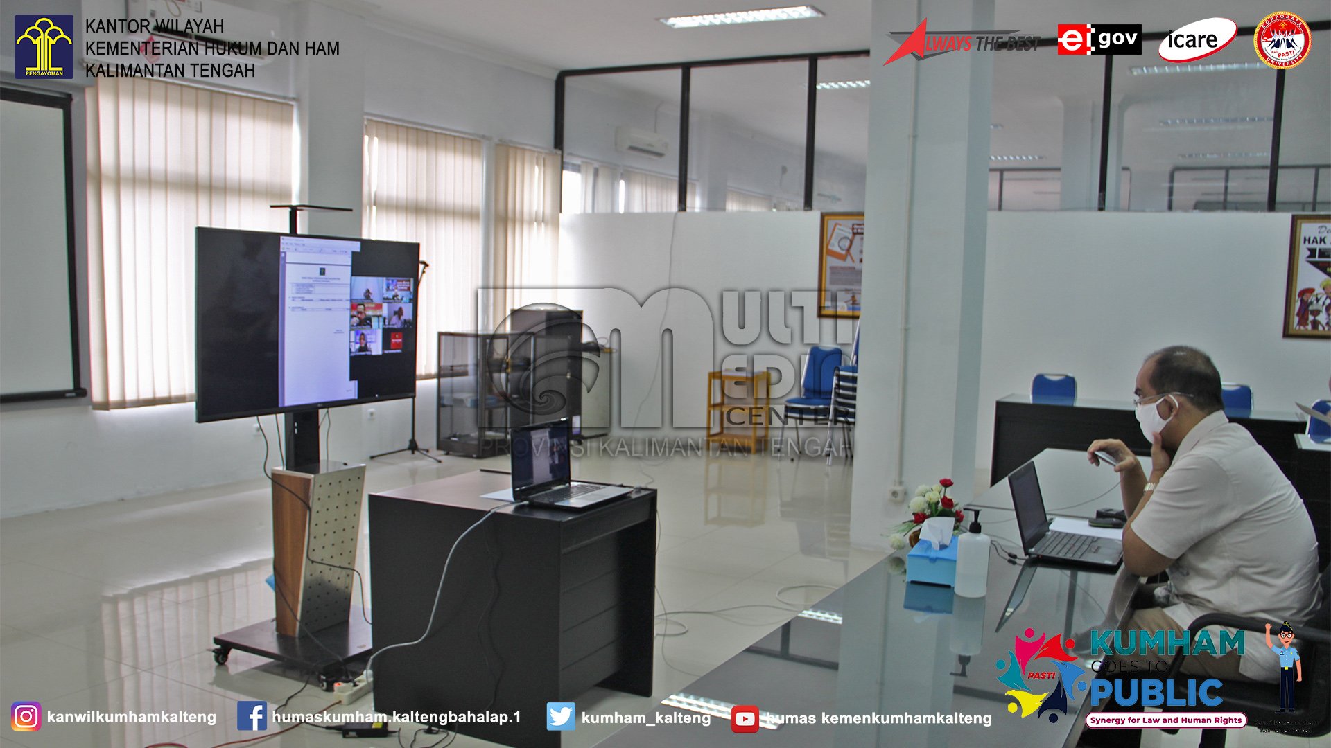 Kanwil Kemenkumham Kalteng Lakukan Open Bidding Wawancara Secara Teleconference