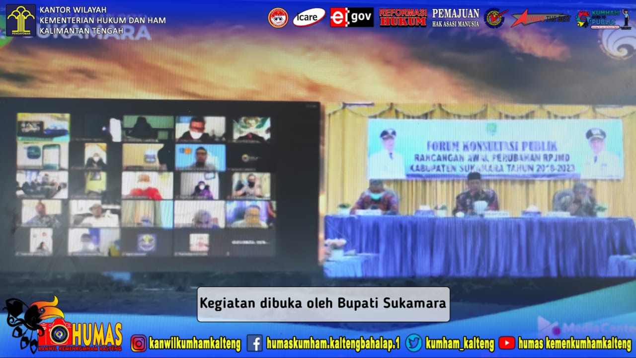 Lapas Sukamara Ikuti Forum Konsultasi Publik Ranwal Perubahan RPJMD Kabupaten Sukamara