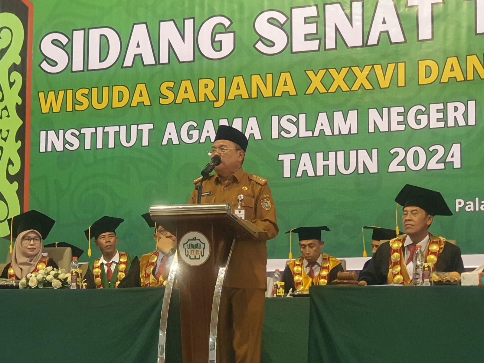 Sekda Nuryakin Hadiri Wisuda Sarjana Angkatan XXXVl dan Magister Angkatan XIIl IAIN Palangka Raya Tahun 2024