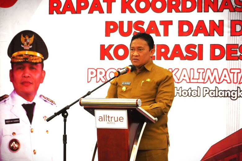 Wagub Edy Pratowo Buka Rakorda Pusat dan Daerah Koperasi Desa/Kelurahan Merah Putih Kalteng Tahun 2025