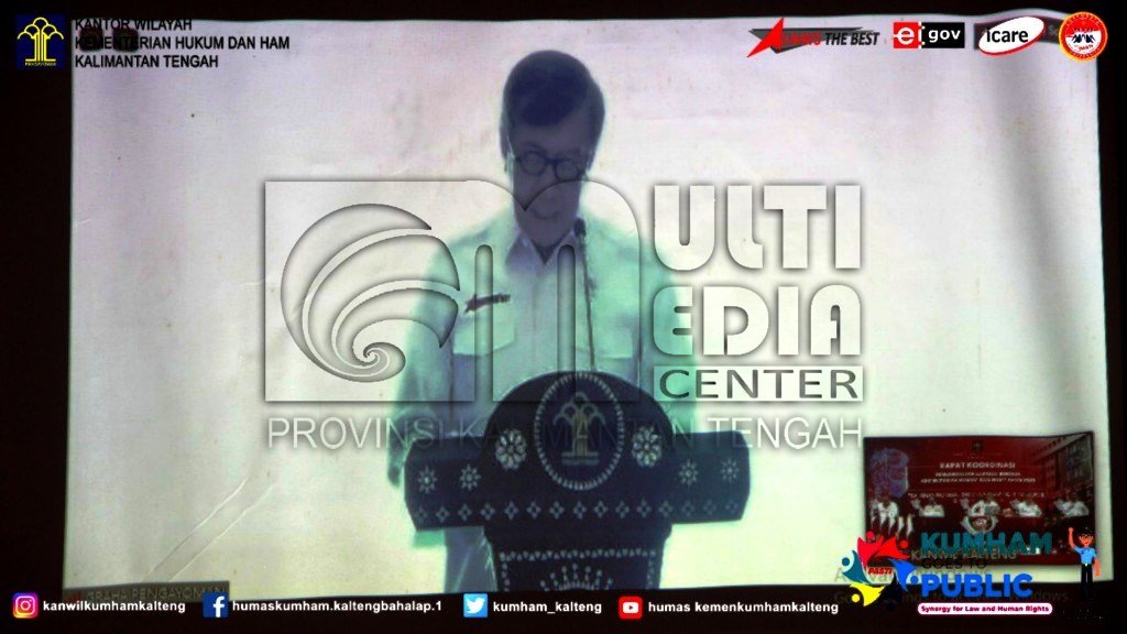 Kanwil Kemenkumham Kalteng Ikuti Rapat Koordinasi Pengendalian Capaian Kinerja Tahun 2020