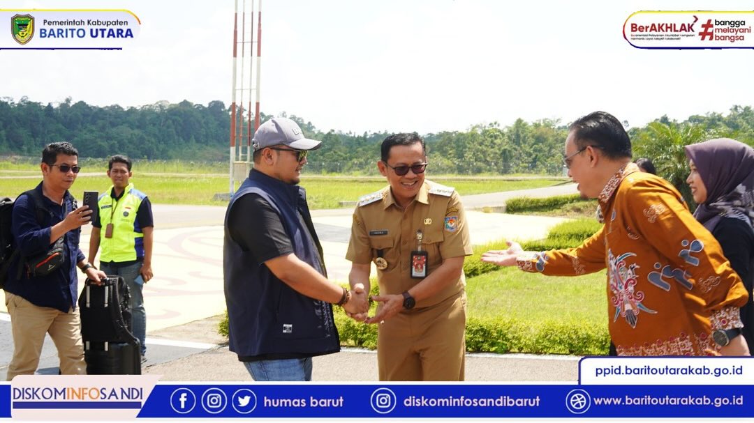 Pj. Bupati Barito Utara Sambut Ketua KPU RI di Bandara Haji Muhammad Sidik