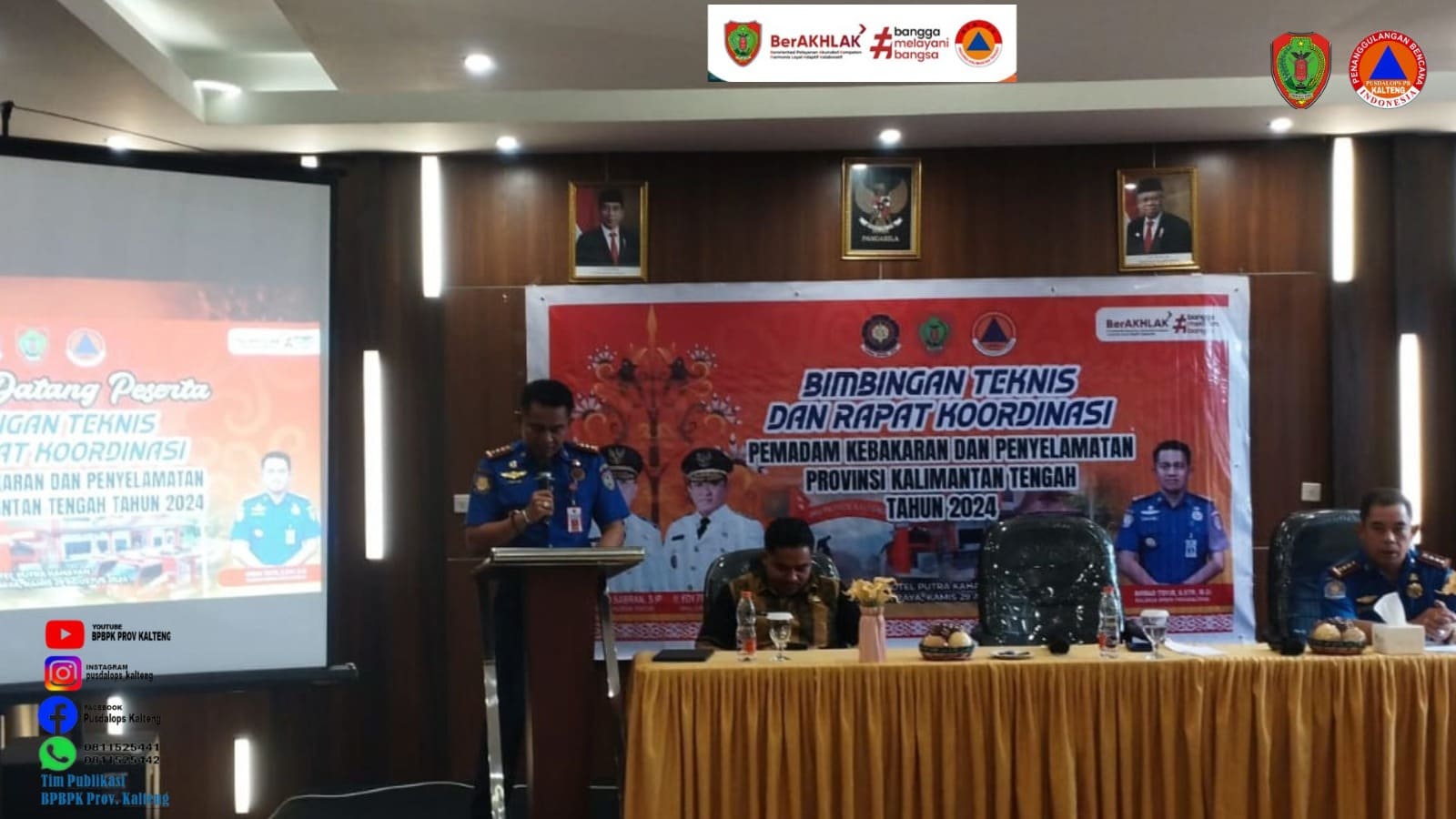 Kalaksa BPBPK Buka Bimtek dan Rakor Pemadam Kebakaran dan Penyelamatan Provinsi Kalimantan Tengah